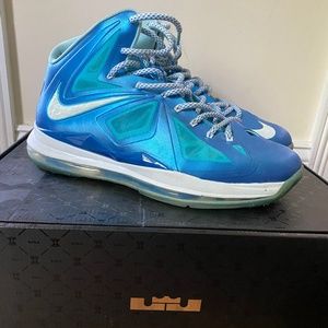 Nike LeBron 10 "Blue Diamond" Size 11 USED